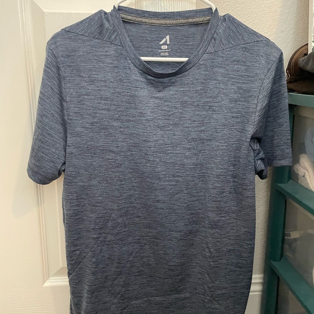 Athletic Works Men's Heathered Blue Short Sleeve Tee